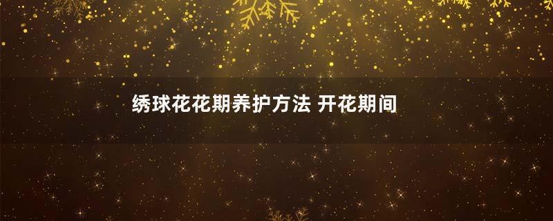 绣球花花期养护方法 开花期间如何浇水、施肥